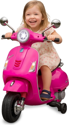 Vaikiškas elektrinis paspirtukas Vespa GTS 125, rožinis