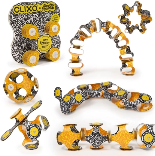 CLIXO Tiny & Mighty Artist Edition Timothy Goodman magnetinis konstruktorius – 9 detalės