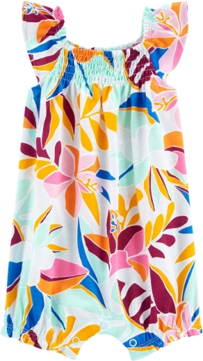 Carter’s summer romper for baby girl with a floral pattern – NB