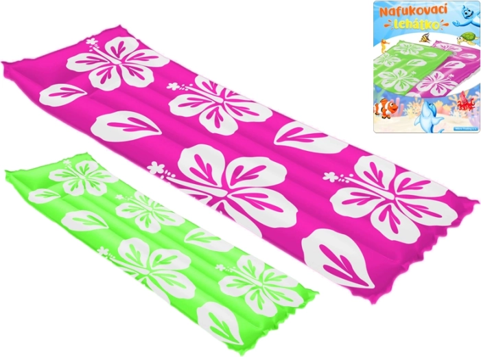 Inflatable lounger with flowers 183 × 69 cm - 1 piece