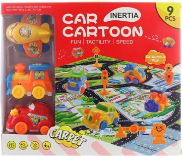 Road Carpet Set with Cars