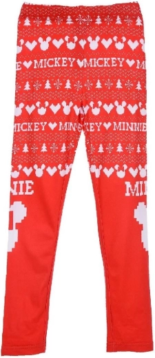 Girls' Disney Minnie Christmas Leggings