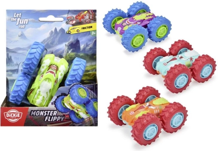 Kaskadinė inercinė mašinėlė „Auto Monster Flippy“, 10 cm, 4 spalvos/variantai