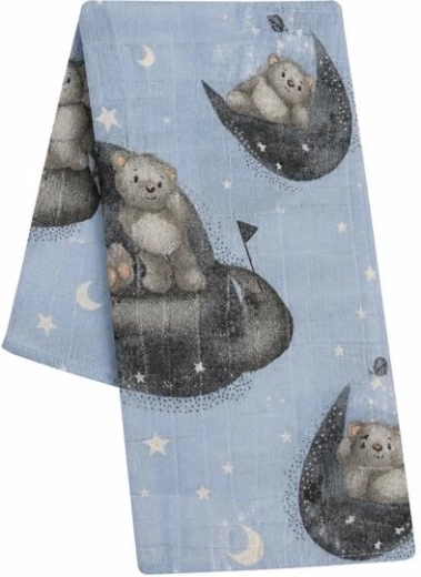 Medvilninis vystyklas su spauda New Baby Dreams – 1 vnt.