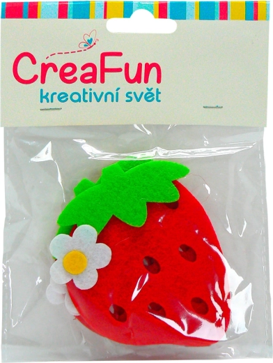 Plastikinių braškių rinkinys 4 vnt. (7,5 × 9 cm) – Sparkys