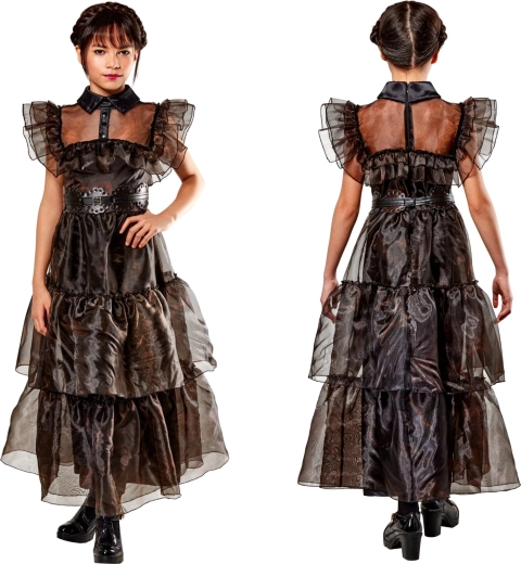 Carnival Costume – Girls’ WEDNESDAY Rave’n Dance Dress 134–140 cm