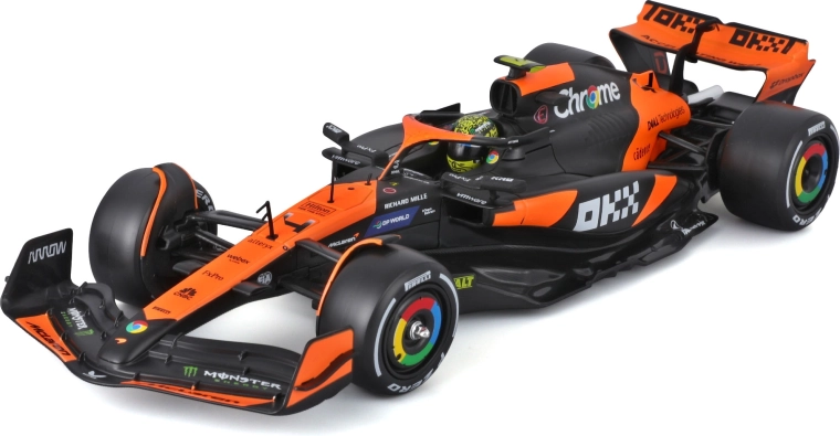Bburago model McLaren MCL38 1:24 in protective display case