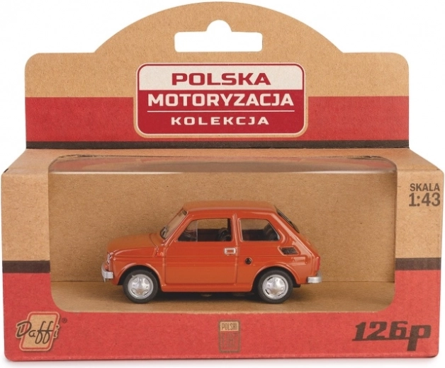 FIAT 126p PRL car model brown 1:43