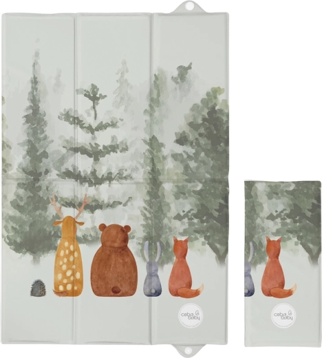 Ceba Baby kelioninis vystymo kilimėlis basic forest companions 60 × 40 cm