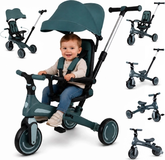Vaikiškas triratukas Tiny Bike 5in1, augantis kartu su vaiku – Standartinis