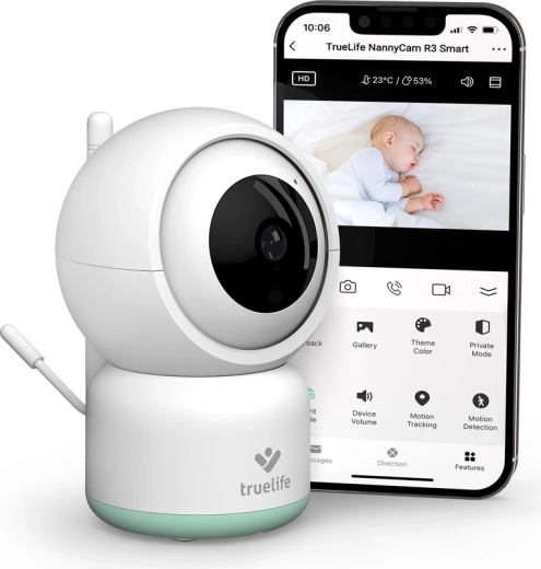 Vaizdo kūdikio stebėjimo kamera TrueLife NannyCam R3 Smart su Full HD ir Wi‑Fi