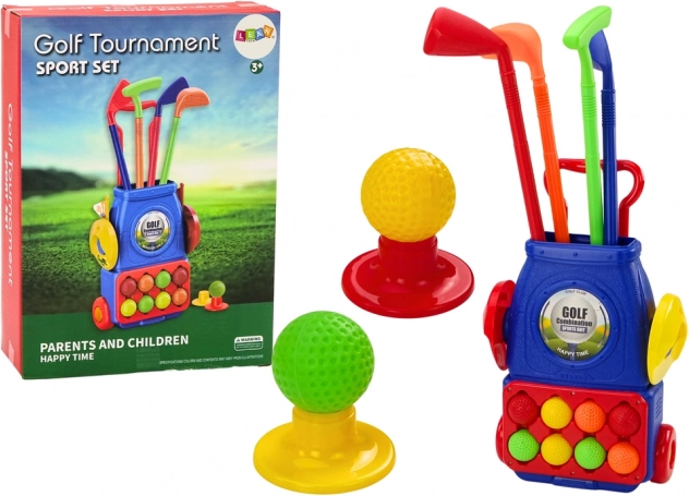 Children's Mini Golf Set with Wheel Cart