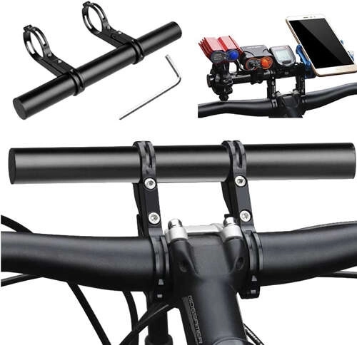 Handlebar extension mount for a bicycle or scooter