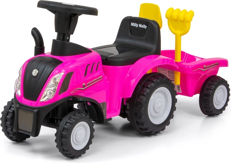 Stumdukas NEW HOLLAND T7 traktorius rožinis su priekaba