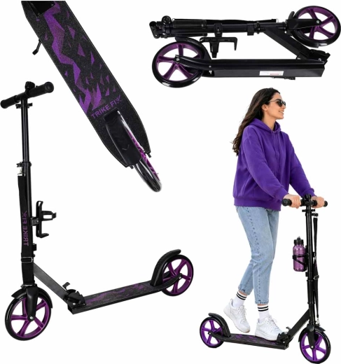 Sulankstomas miesto paspirtukas Trike Fix 200 mm, juodai violetinis
