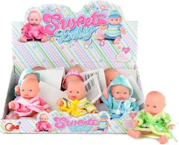 Baby doll in a hooded robe 11 cm