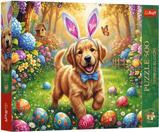 Trefl Premium Plus puzzle Spring Bloom: Easter Dog 500 pieces