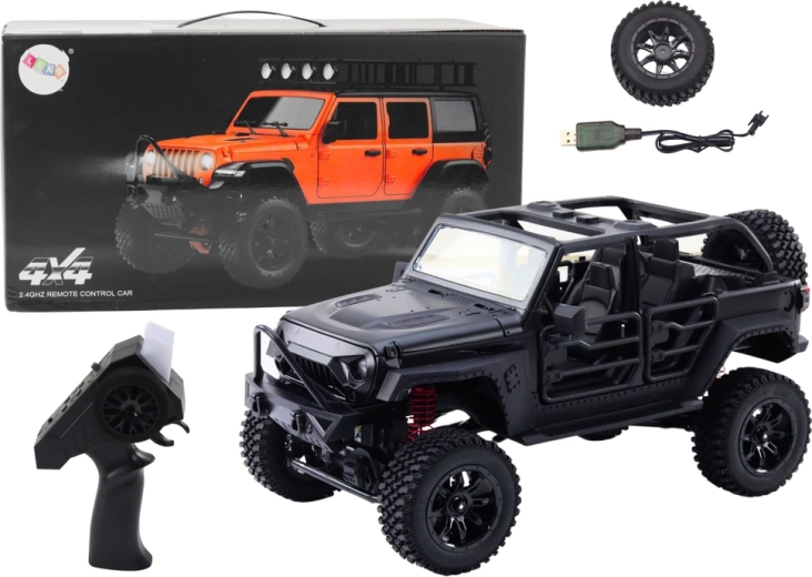 RC visureigis 2.4G su 4x4 pavara – juodas