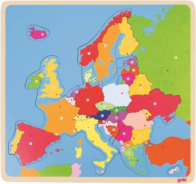 Goki medinė dėlionė Europos žemėlapis 35 dalių