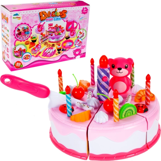 Pink Cake with Tea Set and Teapot – Kids’ Toy
