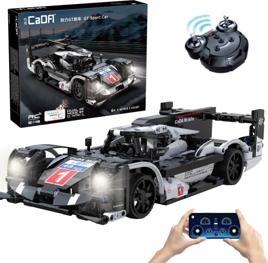 CaDA nuotoliniu būdu valdomas sportinis automobilis GT Sport Car su LED žibintais