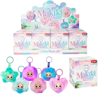 Plush wallet with face and keychain