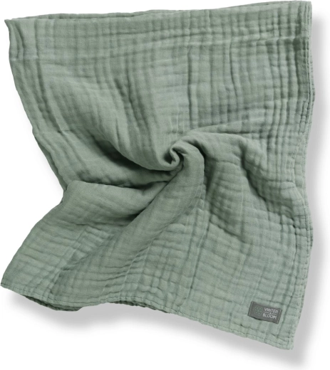 Vinter & Bloom ekologiška muslino antklodė layered jade green - 1 vnt.
