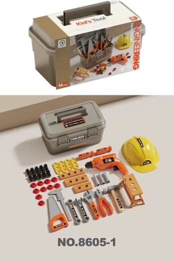Children's Tool Set in a Suitcase, 46 Pieces
