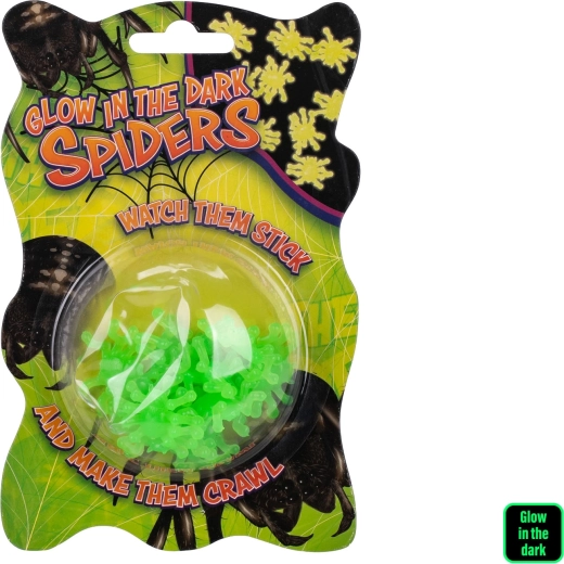 Glow-in-the-dark sticky spider 3.5 cm - 1 piece