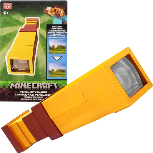 Minecraft pikselinis šnipinėjimo teleskopas-žaislas iš Mattel