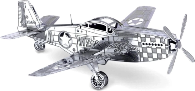 Metalinis 3D lėktuvo modelis P-51 Mustang METAL EARTH