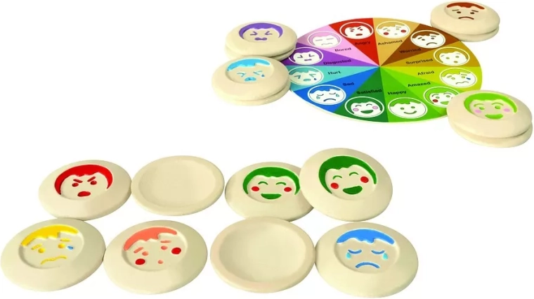 PlanToys medinė atminties žaidimo dėlionė „Nuotaikos“