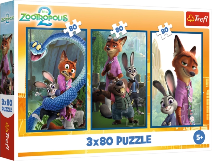 Dėlionė 3×80 Disney Zootropolis Gyvūnų tyrimas – Trefl