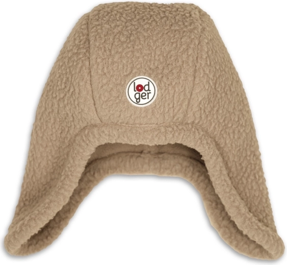 Lodger žieminė flisinė kepurė Teddy Beige 3–6 mėn.