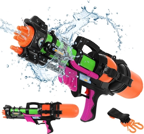 Didelis vandens pistoletas 60 cm su 1,25 l talpa ir 6 m nuotoliu