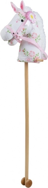 Rožinis Bigjigs Toys arkliukas ant lazdos