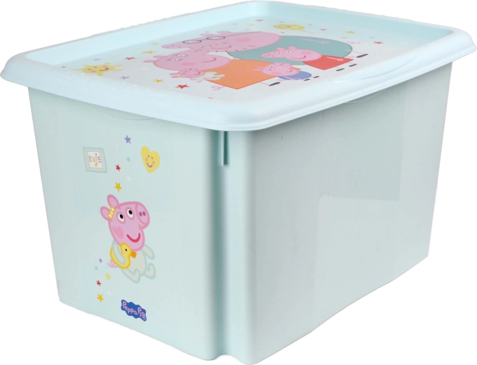 Plastikinė dėžė su dangčiu „Peppa Pig“, 30 l