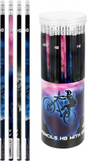 Pencil with eraser in a tube Bicycle - 1 piece