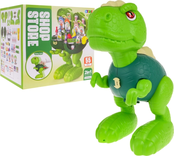 Jodinėjantis dinozauras ir parduotuvė 2 viename vaikams nuo 3 metų