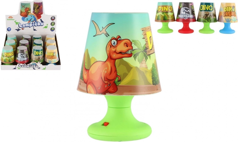 Mini vaikiška dinozauro lemputė su baterijomis