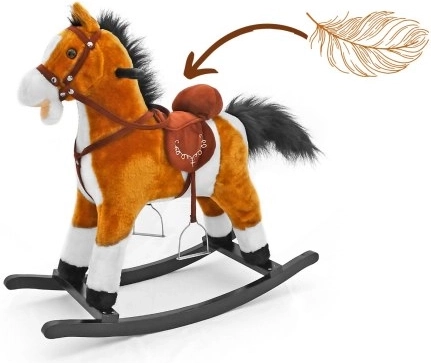 Saddle with stirrups and grip handles