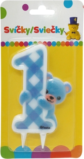 Jumbo Teddy Bear Candle for Boys