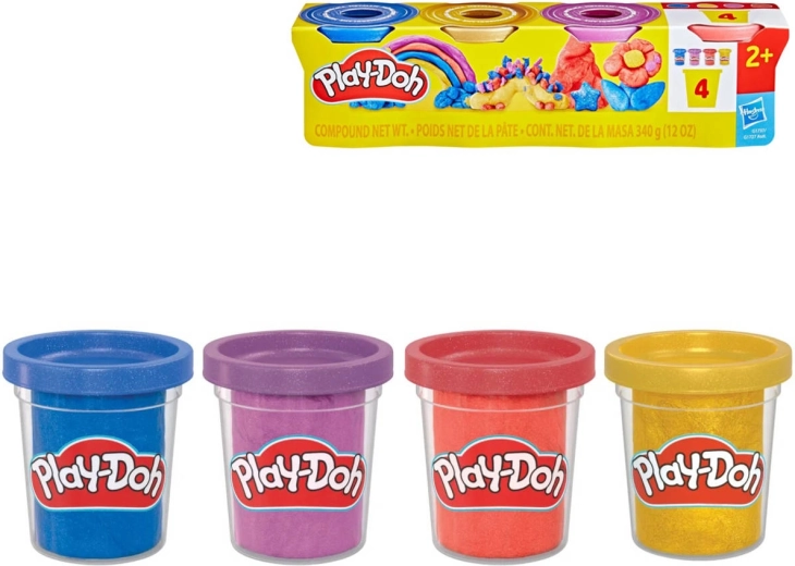 Play-Doh Metallic Modeling Compound with Confetti, 4 Cups