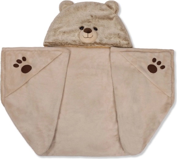 Warm Blanket with Hood Bear Cozy Noxxiez