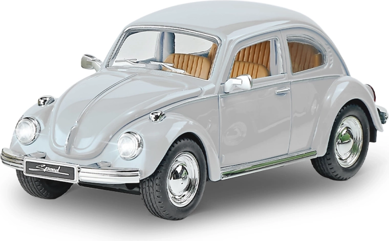 White passenger car with lights and sound