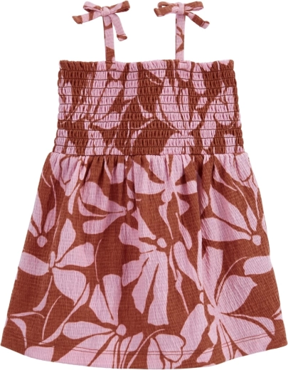 Carter’s medvilninė suknelė su kelnaitėmis mergytei brown floral