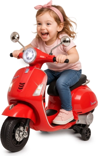 Vaikiškas elektrinis paspirtukas Vespa GTS 125, raudonas