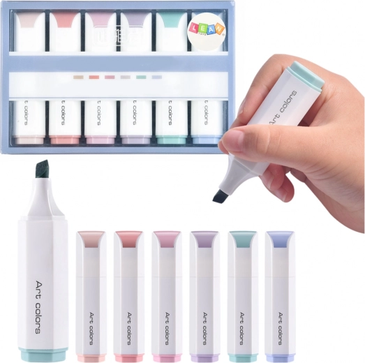 Set of Mini Highlighters in Pastel Colors 6 Pcs