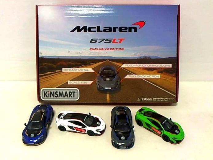 Metalinis automobilio modelis McLaren 675LT 1:36 su pull-back pavara – 1 vnt.