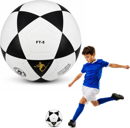 Milasa training soccer ball size 5, 22 cm, black and white